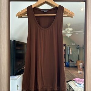 Vince Brown Tank Top Scoop Neck Size XS